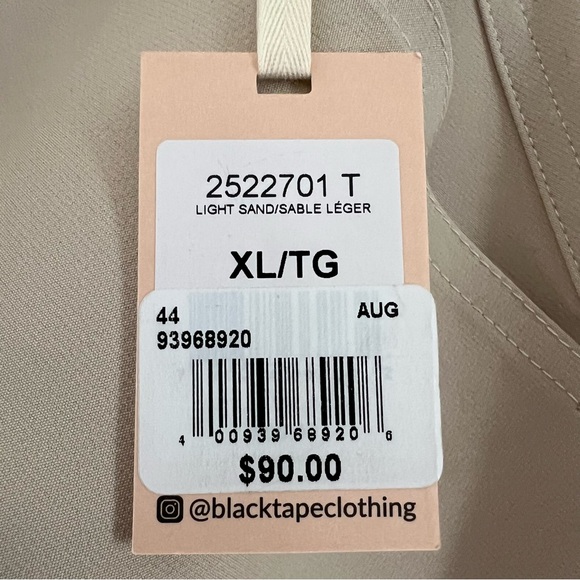 Women’s Belted Pants Black Tape Size XL Pockets Boss Lady - Picture 7 of 11